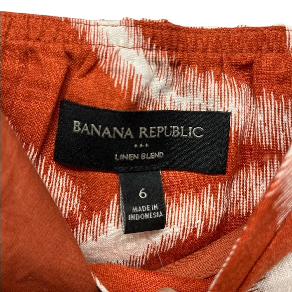 Banana Republic Red and White Tank TopSize 6 - Picture 5 of 5